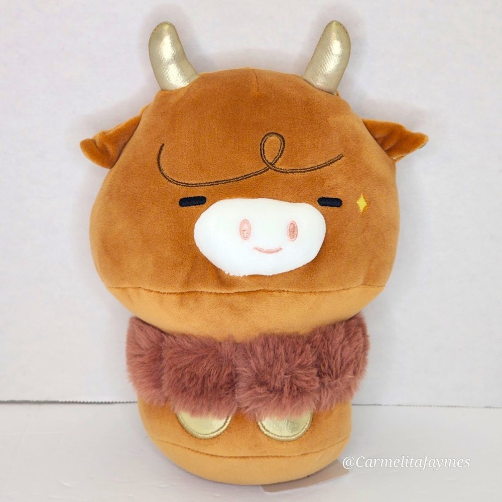 MEWAII 🐮 Brown Highland Cow Bouncy Bouncy Plush NWT